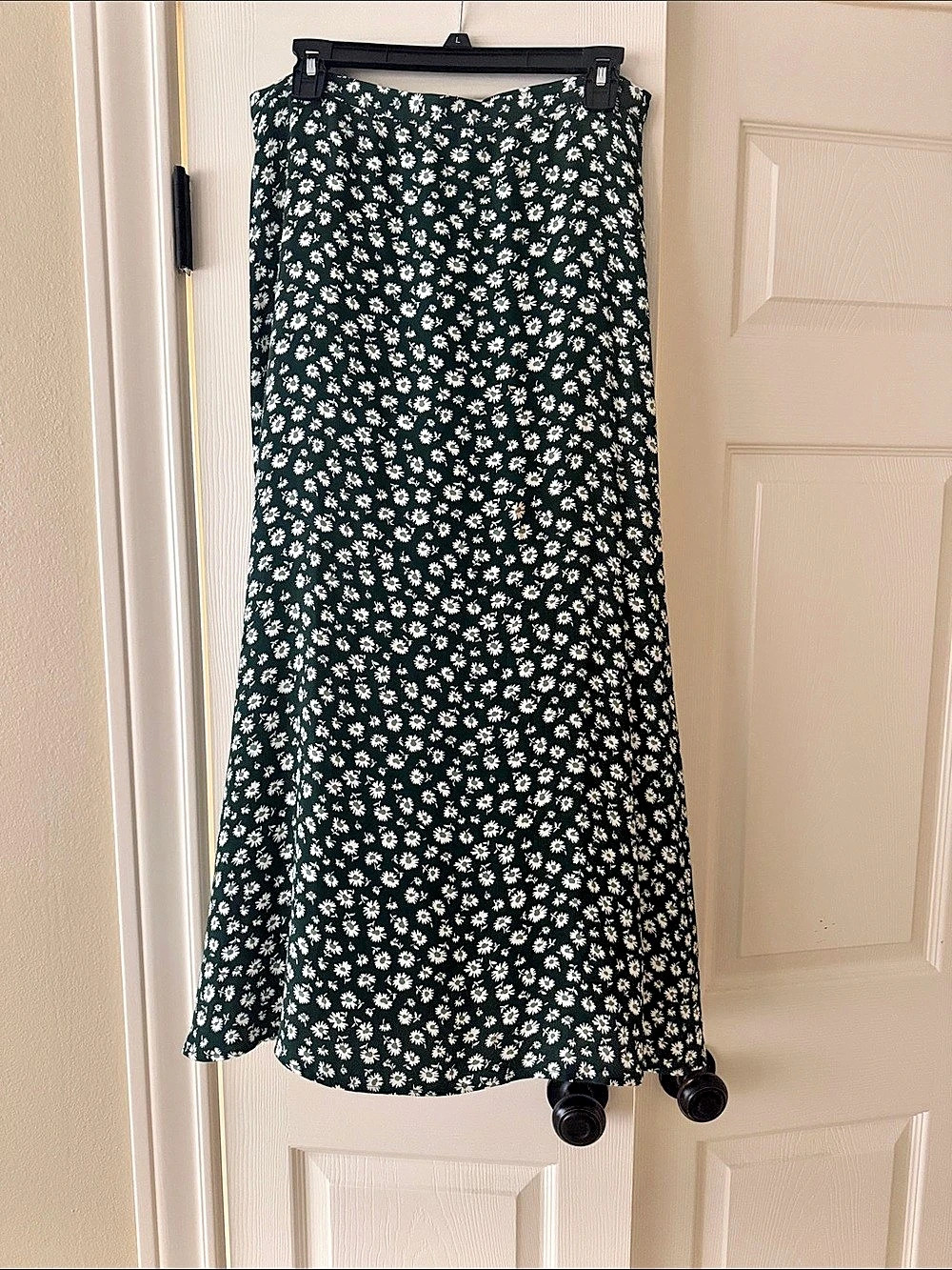 Reformation Zoe Skirt Floral Maxi in Green & White